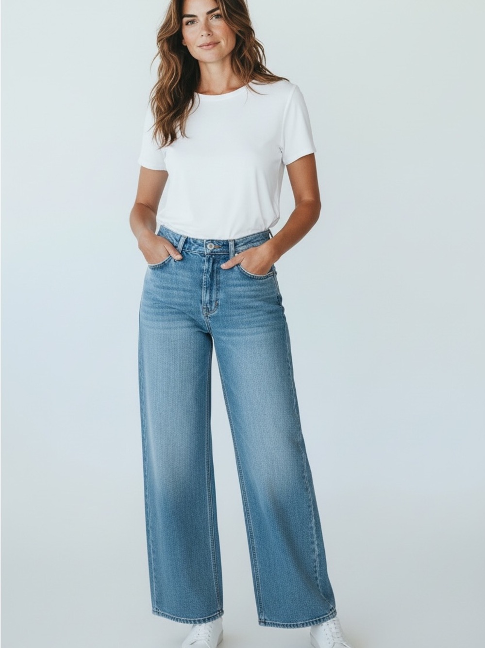 MaxMara Light Blue Wide-Leg Jeans